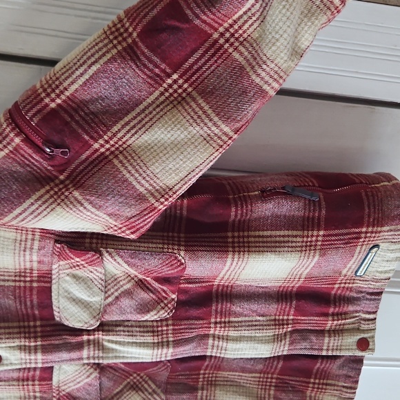 Boys 8 Thick Outerwear Flannel Fleece-Lined Zip-Up Jacket - Picture 6 of 12